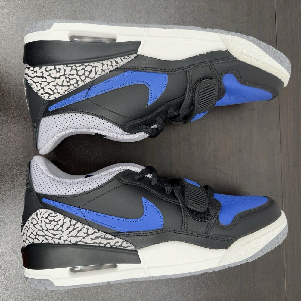 Jordan Men's Low-Top Sneakers in Black, Royal Blue, Gray - Picture 7 of 16